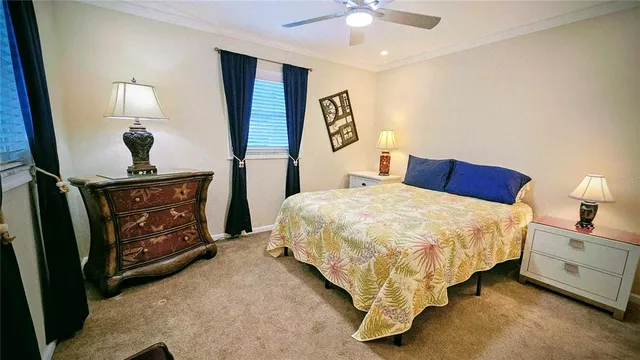 a bed room with a bed and a lamp