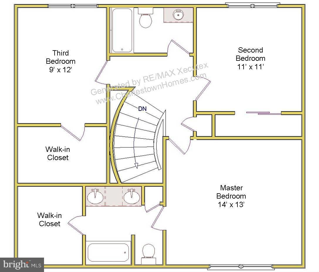 8515 Lakinhurst Lane Springfield, VA 22152 - Photo 29 of 30 Upper Level Floorplan
