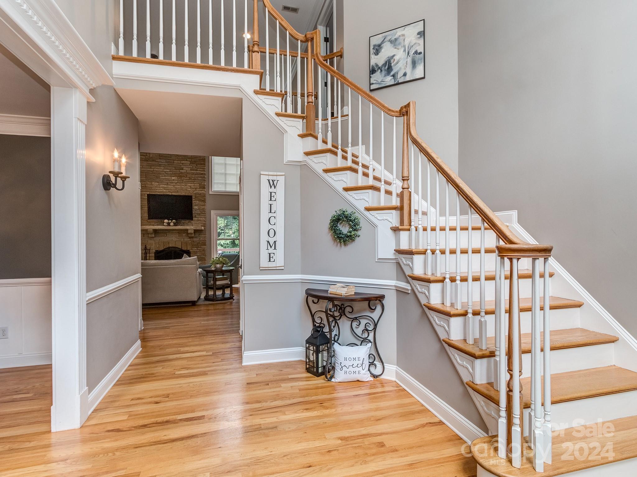 2028 Maynard Road Charlotte, NC 28270 - Photo 2 of 34 a view of entryway and hall with wooden floor