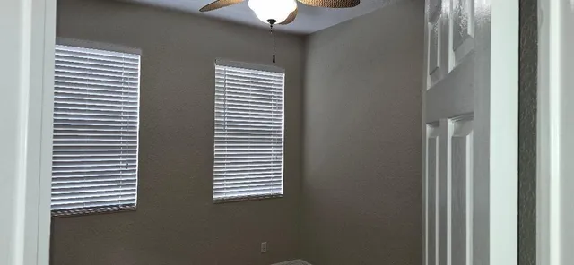 an empty room with a window