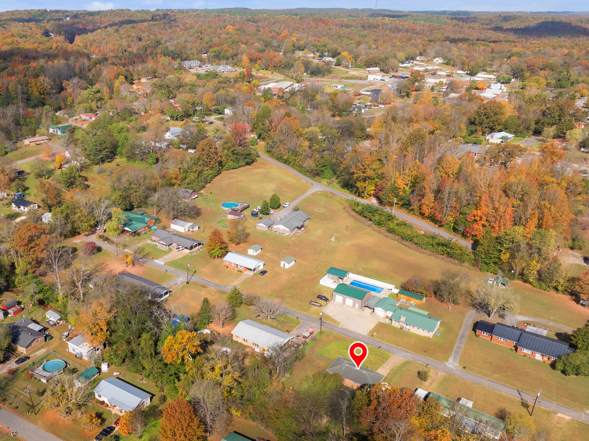 112 Brookside Drive Linden, TN 37096 - Photo 12 of 17 an aerial view of residential houses with yard