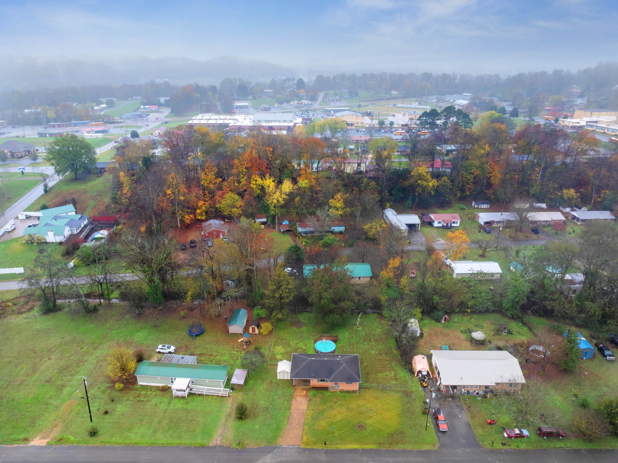 112 Brookside Drive Linden, TN 37096 - Photo 17 of 17 an aerial view of residential houses with outdoor space