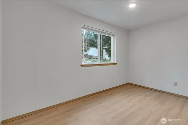 an empty room with a window