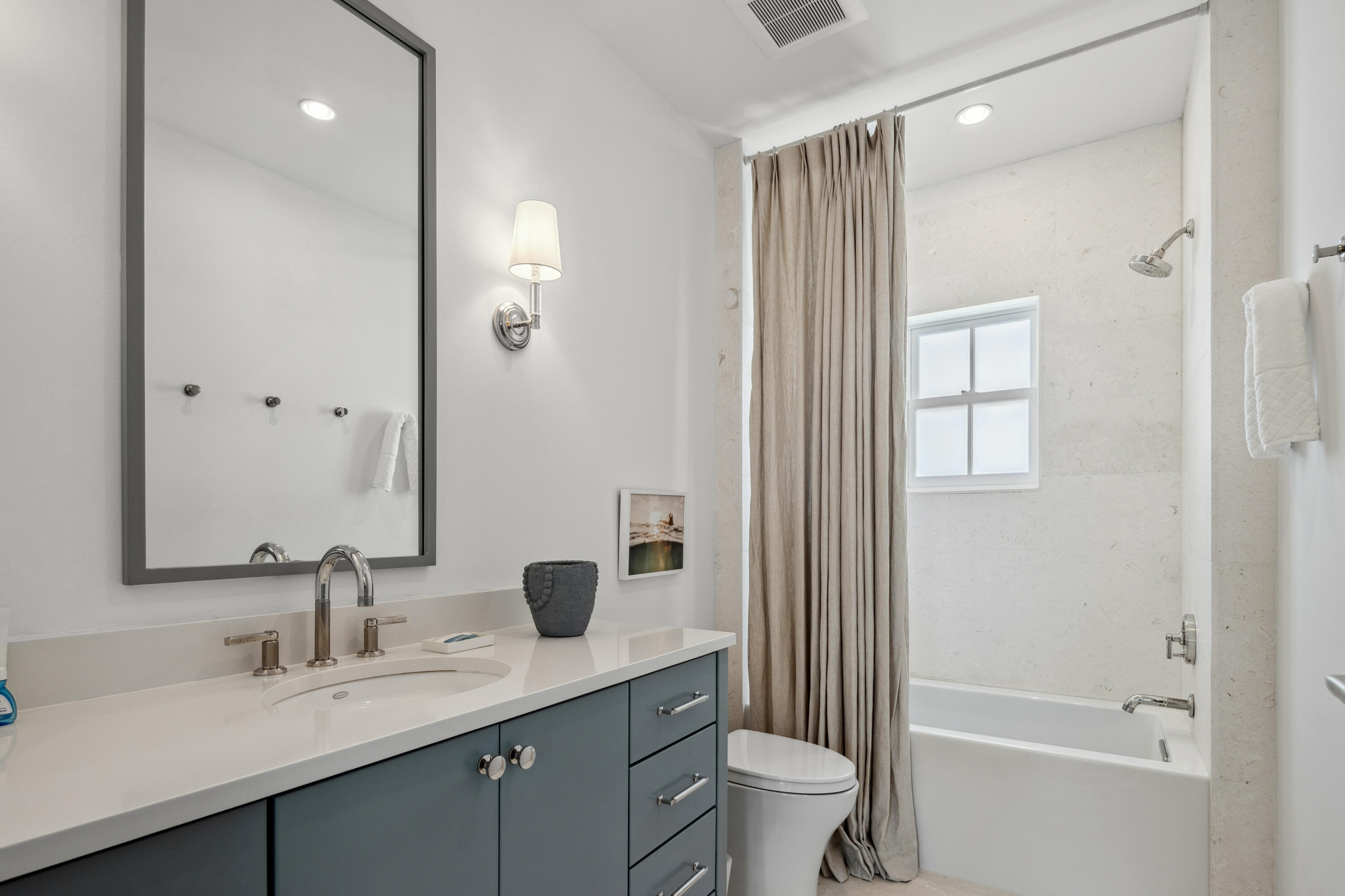 40 Silver Sea Ct Inlet Beach, Unit AA4 Inlet Beach, FL 32461 - Photo 31 of 56 a bathroom with a granite countertop sink toilet and shower