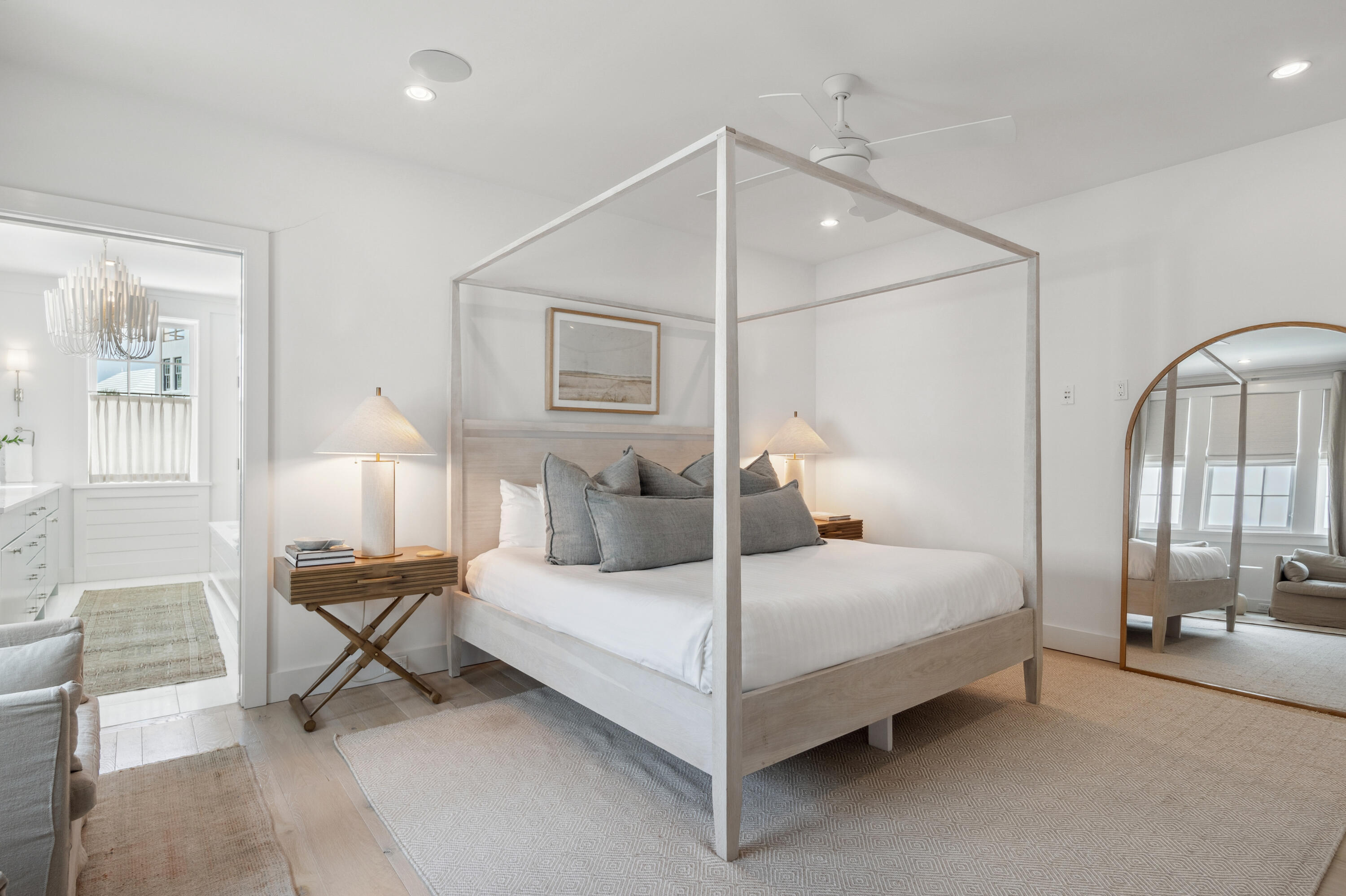 40 Silver Sea Ct Inlet Beach, Unit AA4 Inlet Beach, FL 32461 - Photo 37 of 56 a bedroom with a bed and a mirror