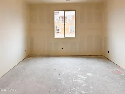 an empty room with a window