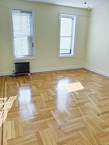 a view of a room and window