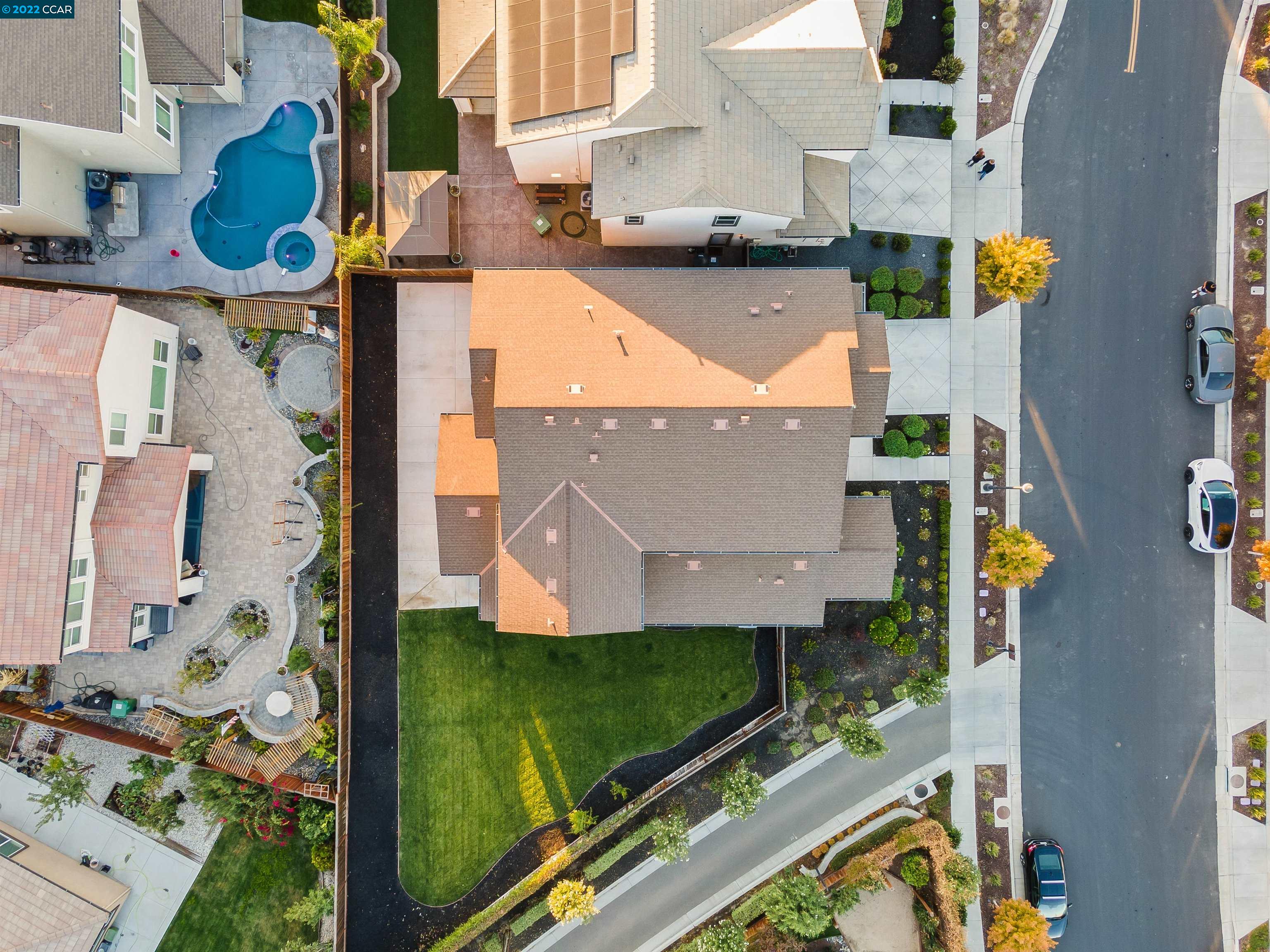 2468 Flag Stop Way Tracy, CA 95377 - Photo 31 of 36 an aerial view of residential houses with outdoor space