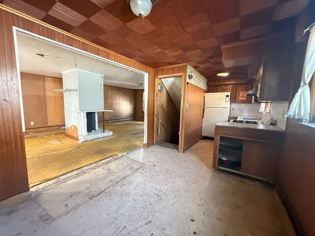 a view of kitchen with furniture and a kitchen