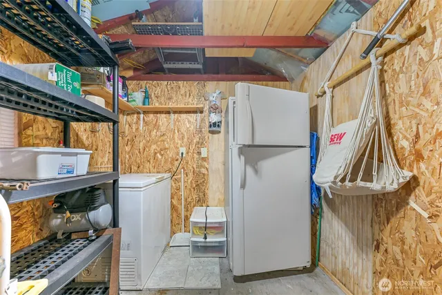 a view of storage and utility room