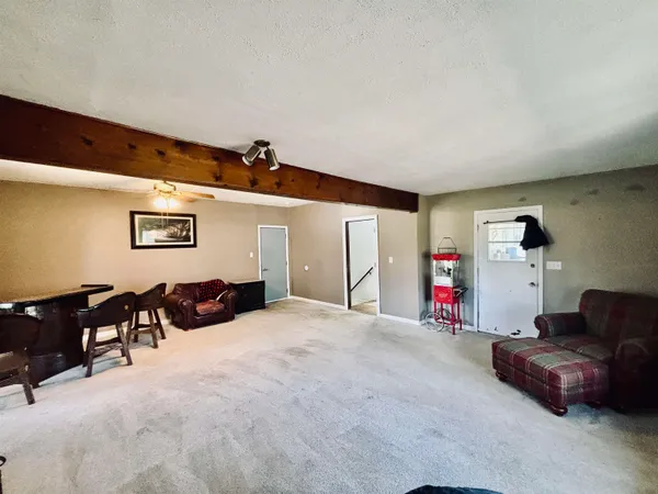 a living room with furniture and a couch