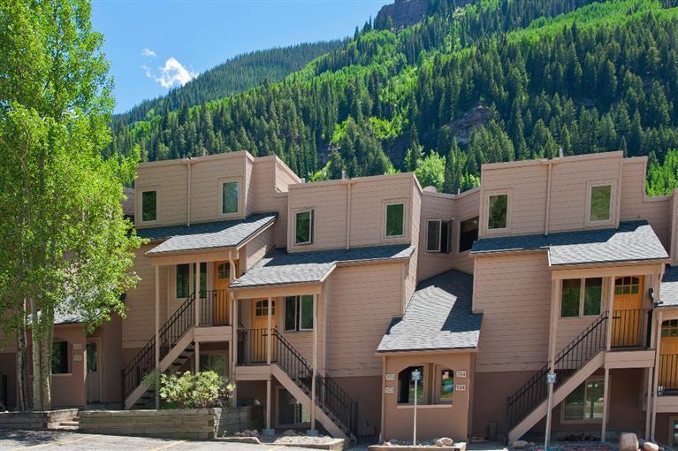 4192 Spruce Way, Unit 204A Vail, CO 81657 - Photo 17 of 21 a front view of a house with garden