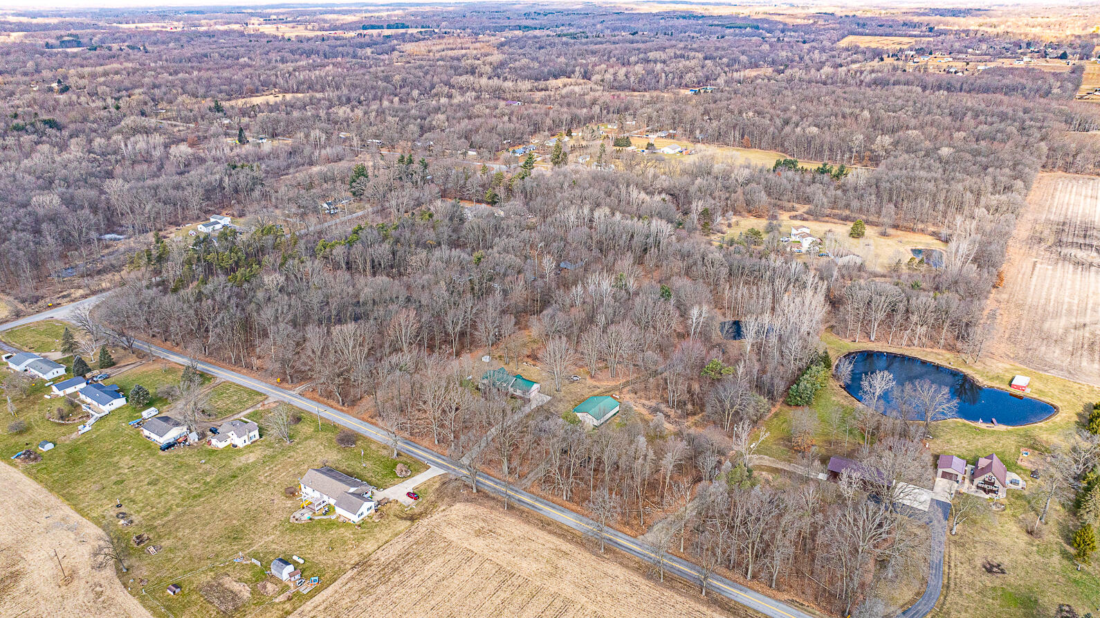 1529 Decamp Road Stockbridge, MI 49285 - Photo 55 of 56 1529 Decamp Rd Leslie MI 49251 (Aerial P