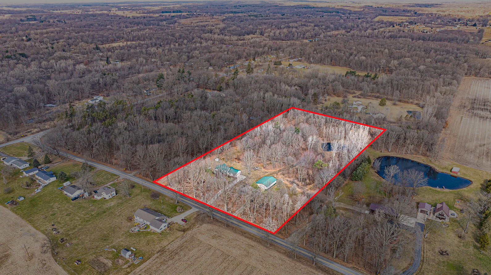 1529 Decamp Road Stockbridge, MI 49285 - Photo 56 of 56 1529 Decamp Rd Leslie MI 49251 (Aerial P