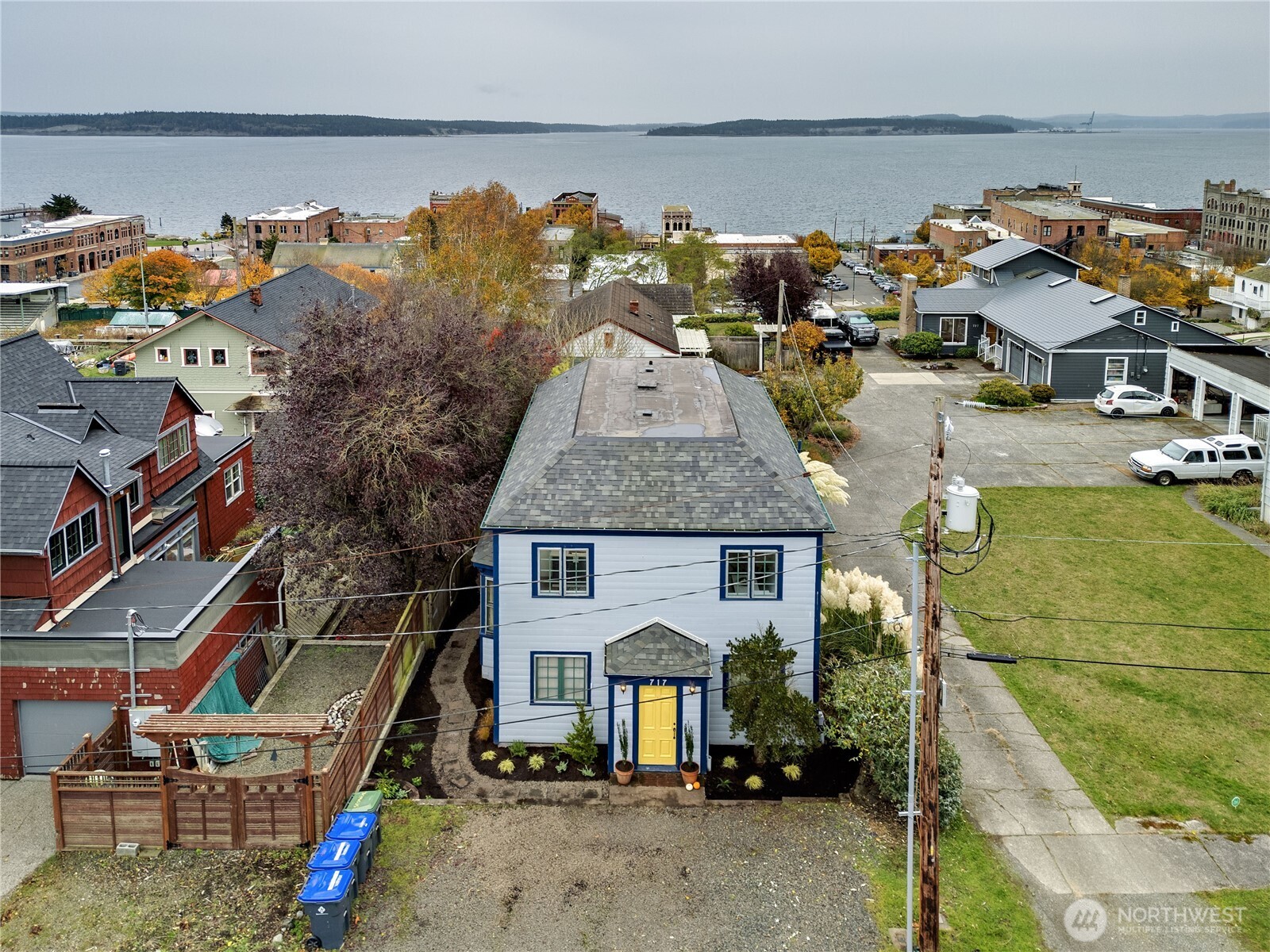 717 Franklin Street Port Townsend, WA 98368 - Photo 35 of 40 an aerial view of a house with a ocean view