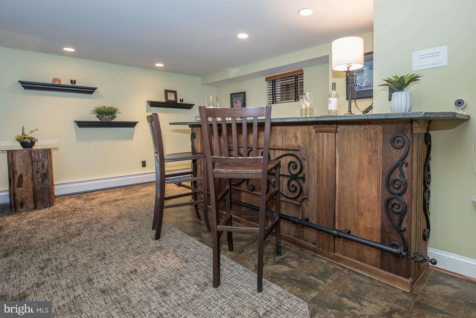 406 Homestead Road Wayne, PA 19087 - Photo 30 of 39 Custom built in bar with wet sink