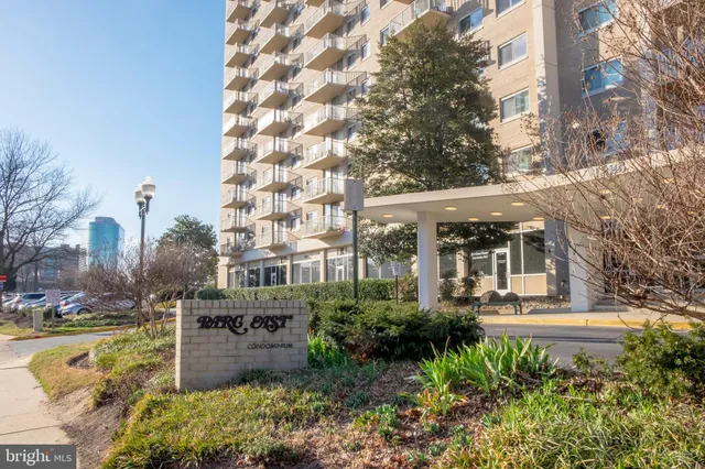 a front view of a multi story building