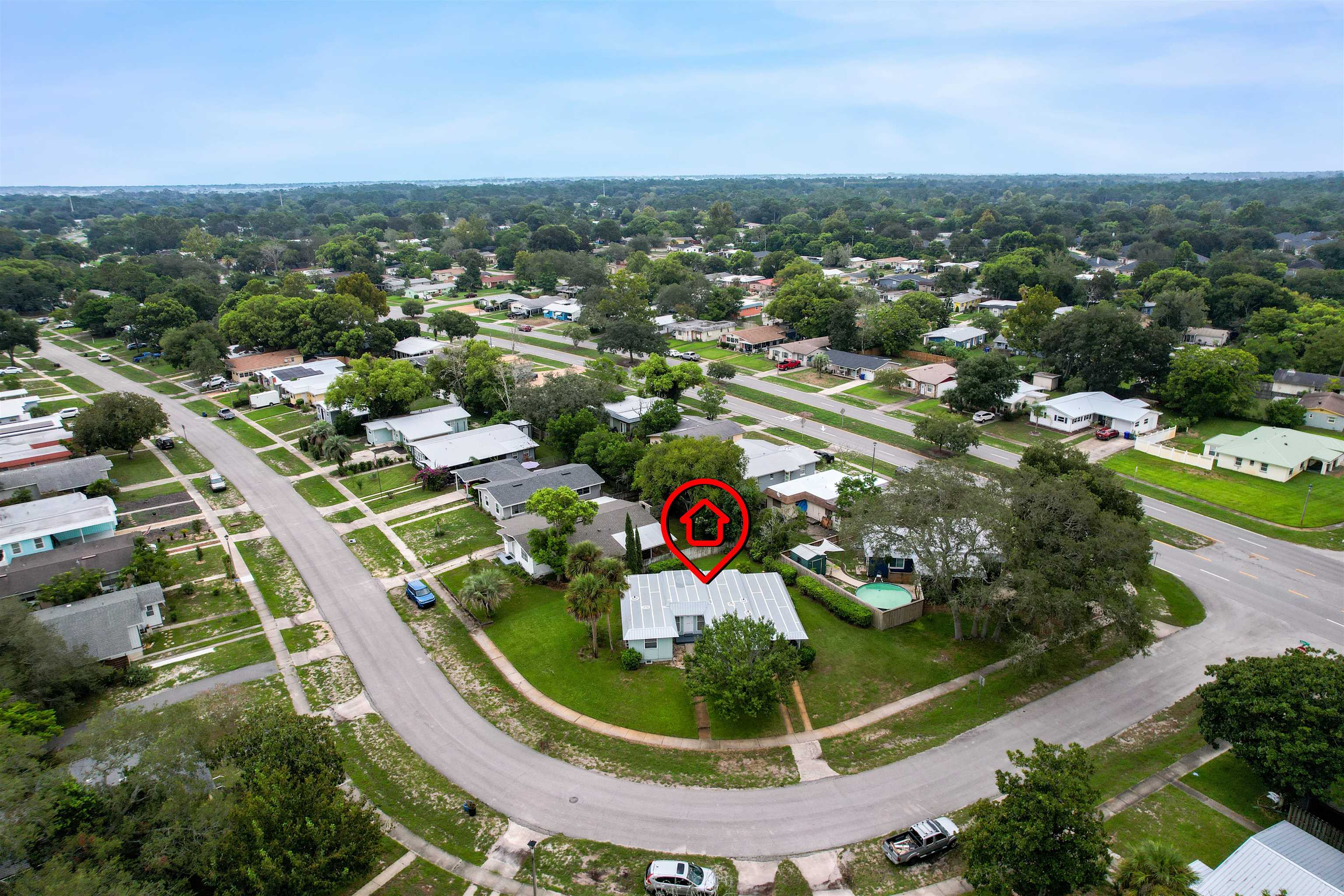 879 Palermo Road St. Augustine, FL 32086 - Photo 29 of 38 an aerial view of residential houses with outdoor space and trees