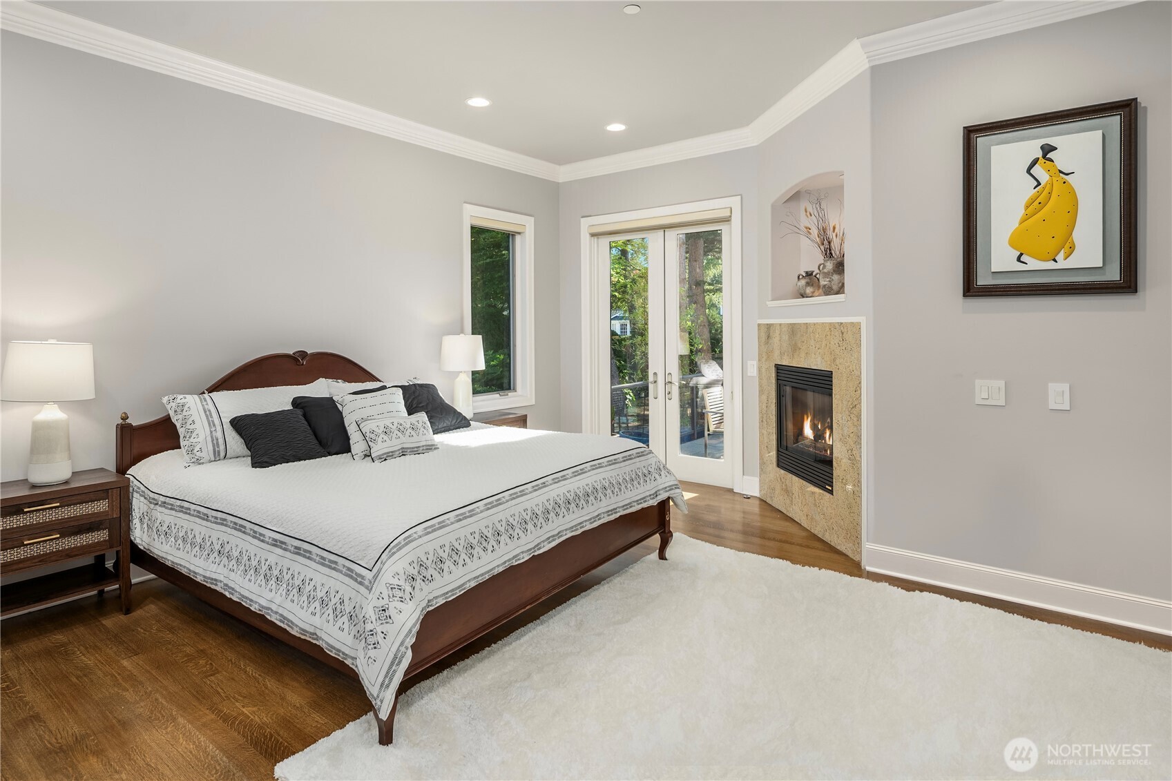 2 Crescent Key Bellevue, WA 98006 - Photo 25 of 38 a bedroom with a bed and painting on the wall