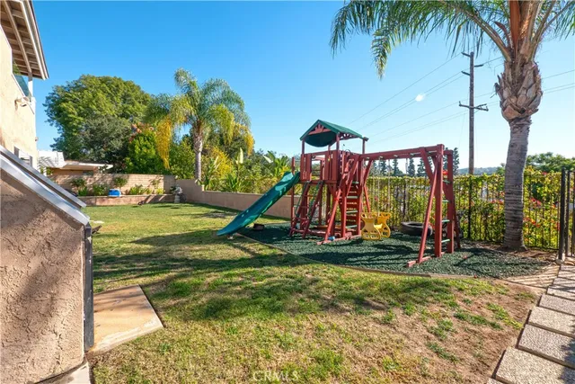 a view of swimming pool with a yard