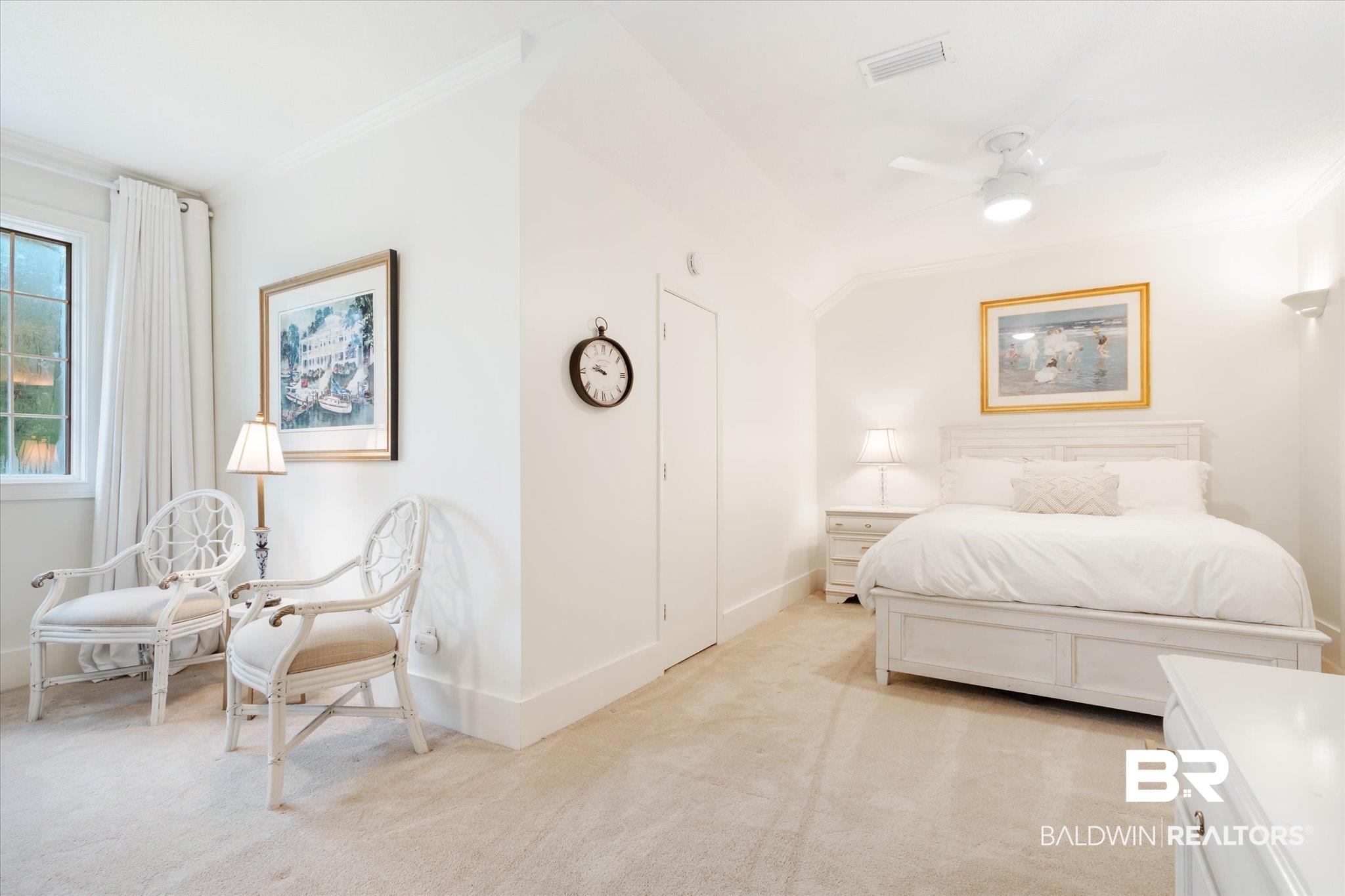 6458 Raintree Road Fairhope, AL 36532 - Photo 34 of 65 Carpeted bedroom with crown molding and ceiling fan