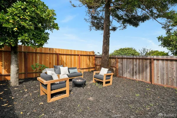 a view of a garage with table