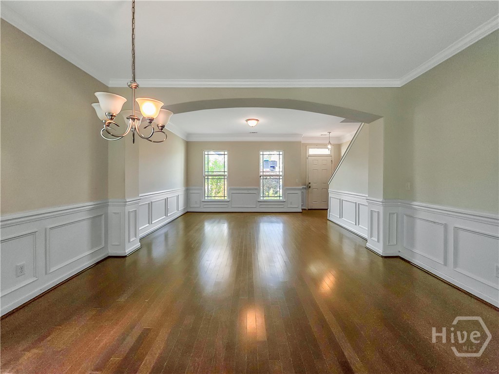 4 Melody Drive Pooler, GA 31322 - Photo 12 of 52 Dining Room & Living Room View with chair railing view 2