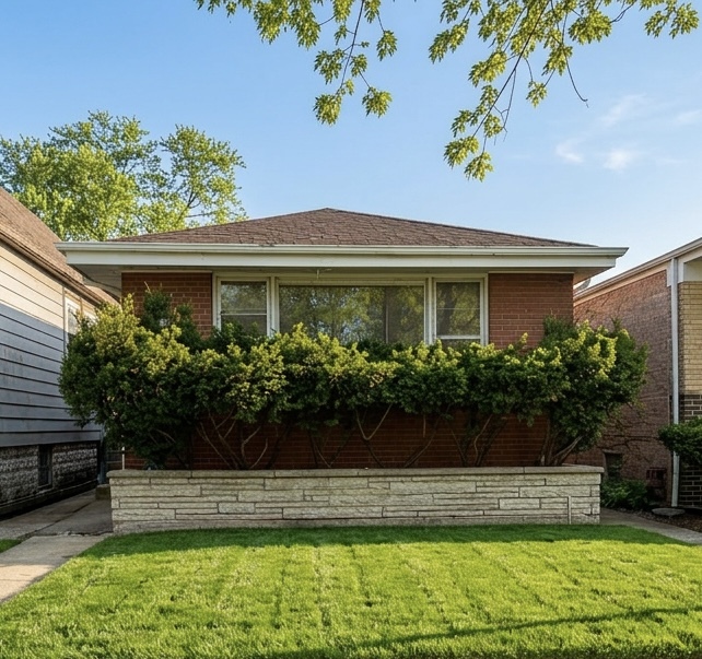 a house with a garden