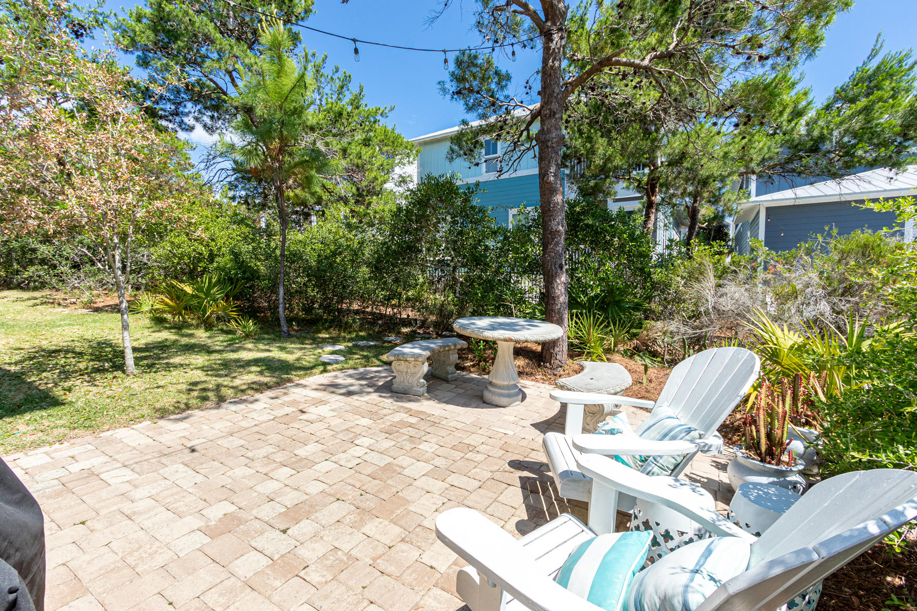 116 Gulfview Way Santa Rosa Beach, FL 32459 - Photo 22 of 57 a view of backyard with swimming pool and sitting area