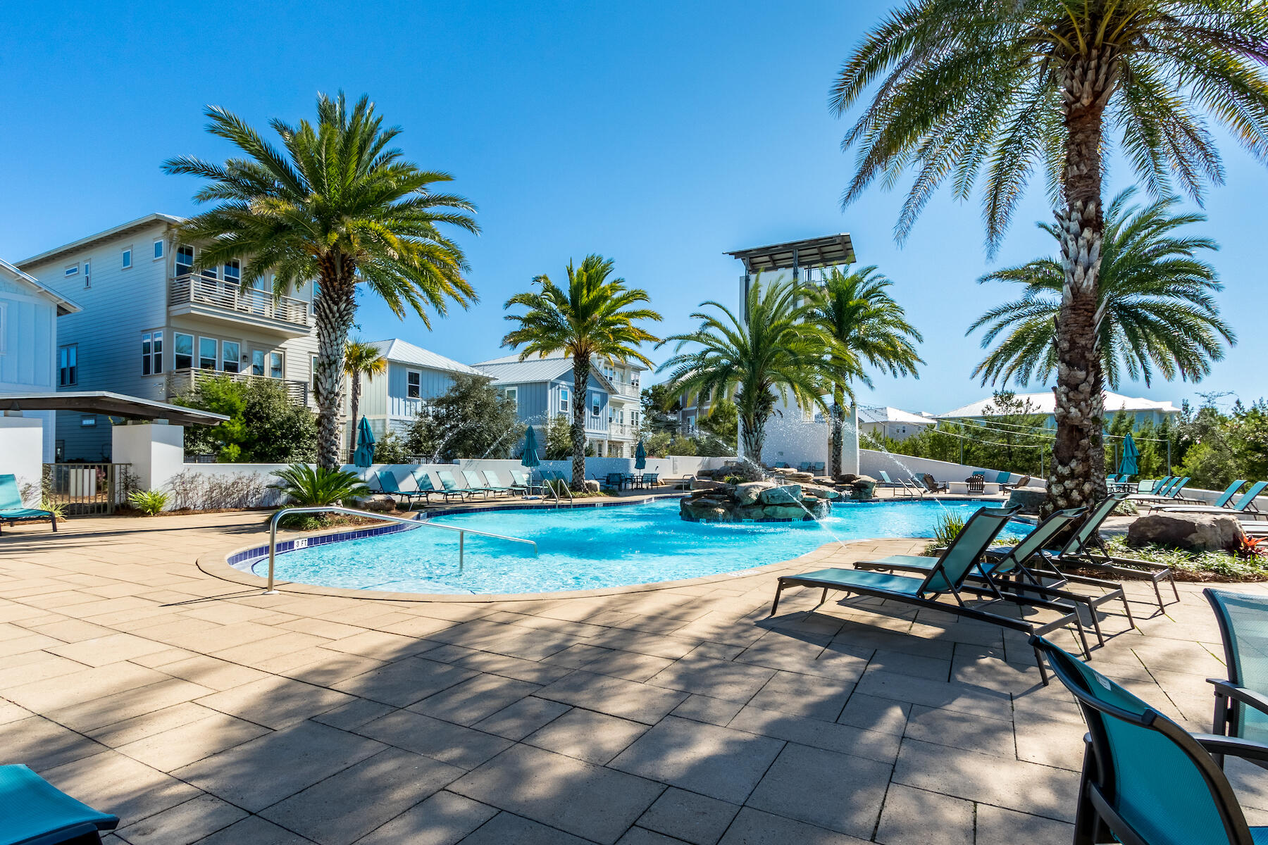 116 Gulfview Way Santa Rosa Beach, FL 32459 - Photo 48 of 57 a view of multiple houses with swimming pool and sitting area