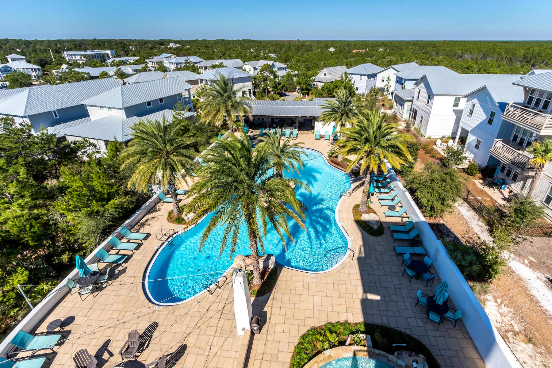 116 Gulfview Way Santa Rosa Beach, FL 32459 - Photo 56 of 57 an aerial view of a house with a swimming pool