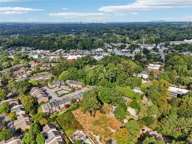 an aerial view of multiple house