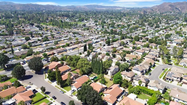 an aerial view of multiple house