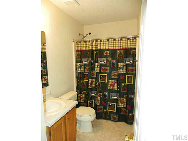 4517 Whistling Way Raleigh, NC 27616 - Photo 18 of 24 a bathroom with a toilet and a shower