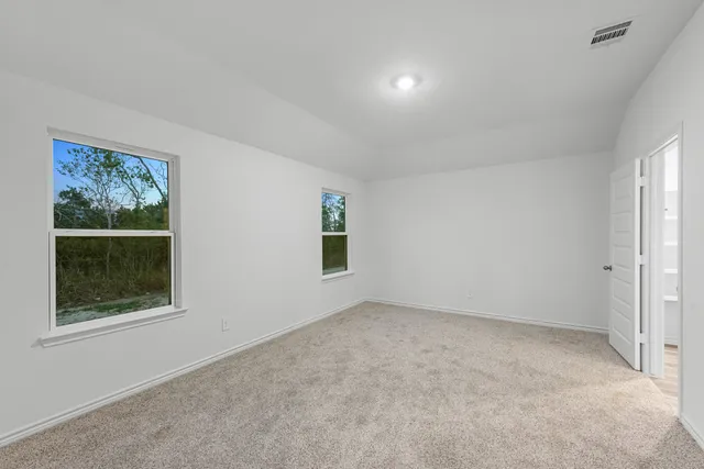 an empty room with a window