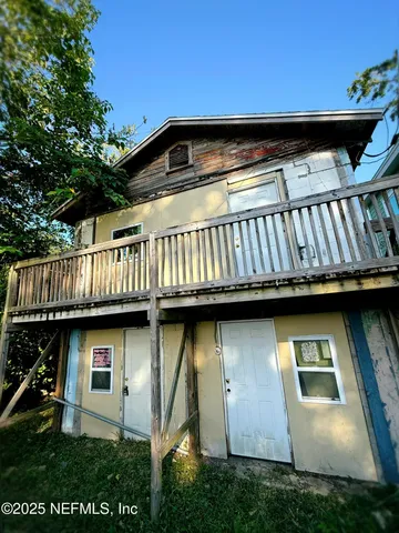 a view of outdoor space and deck
