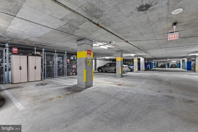 a view of a car garage