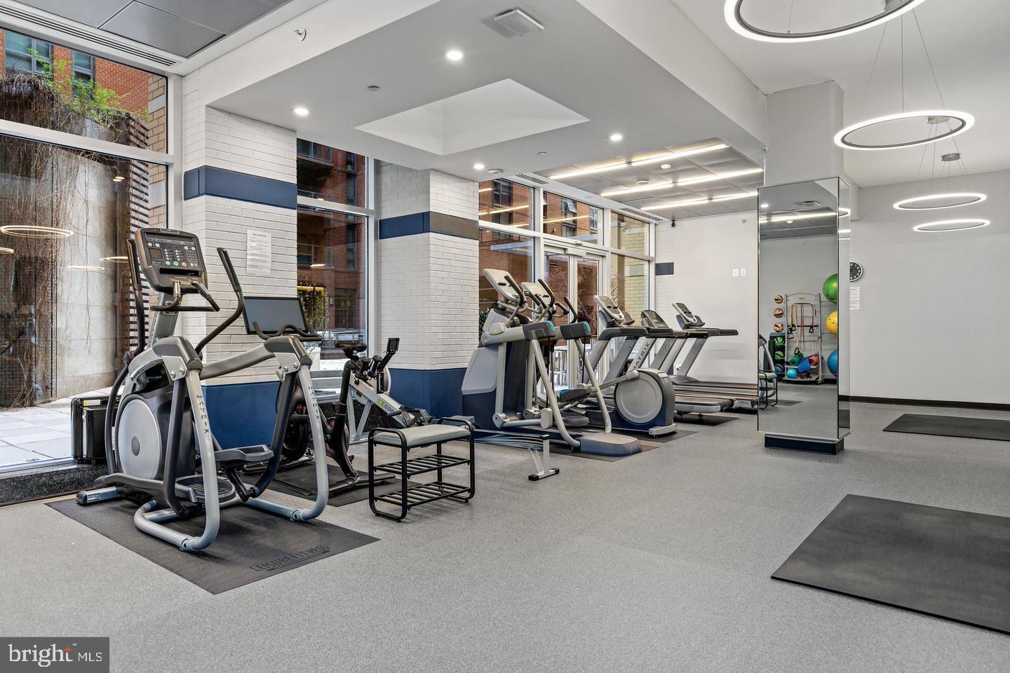 1025 First Street Southeast, Unit 611 Washington, DC 20003 - Photo 27 of 36 a view of a room with gym equipment