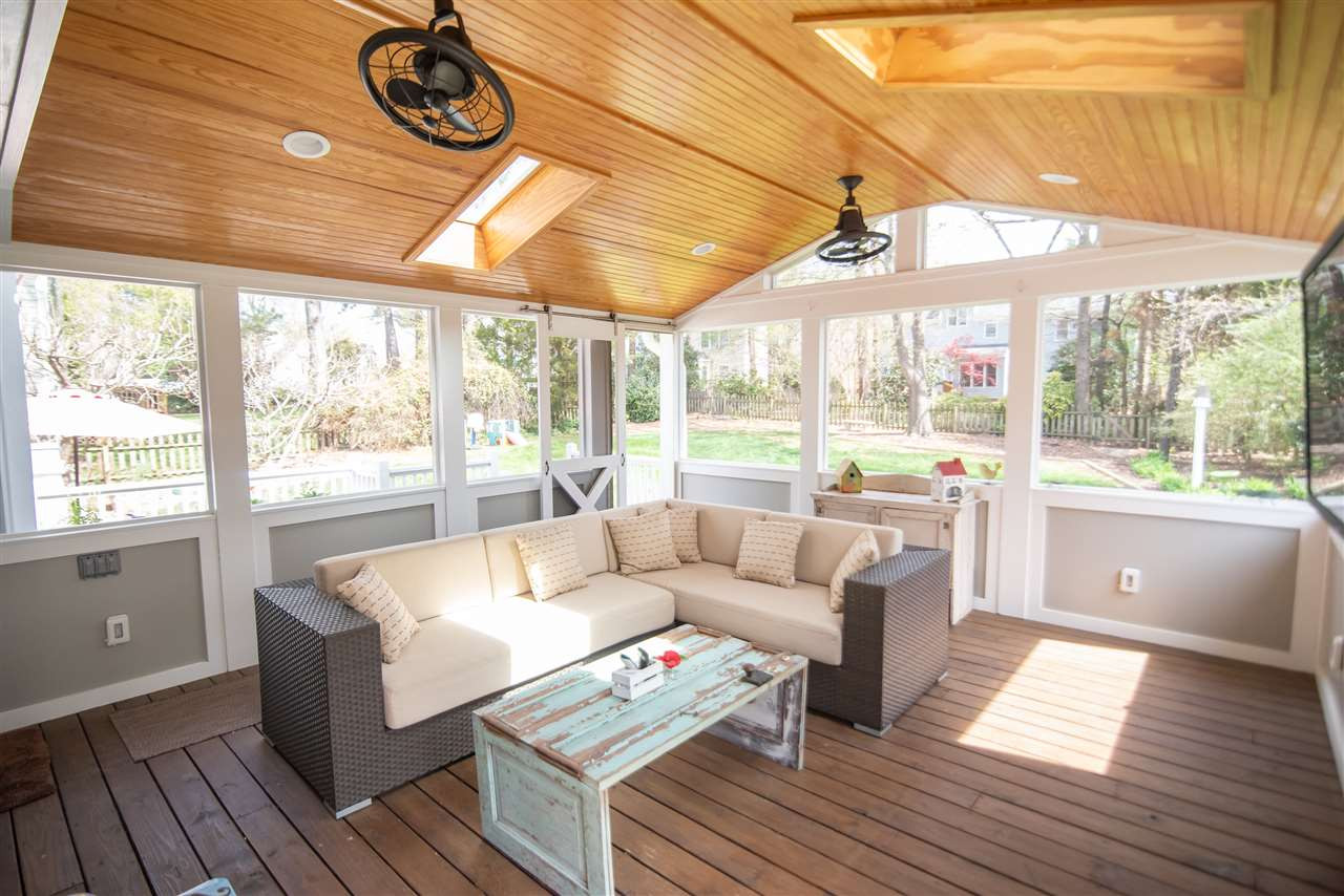 9116 Dawnshire Road Raleigh, NC 27615 - Photo 25 of 30 Light and Airy. Bring on the heat. These ceiling fans will surely keep you cool during the summer! Porch