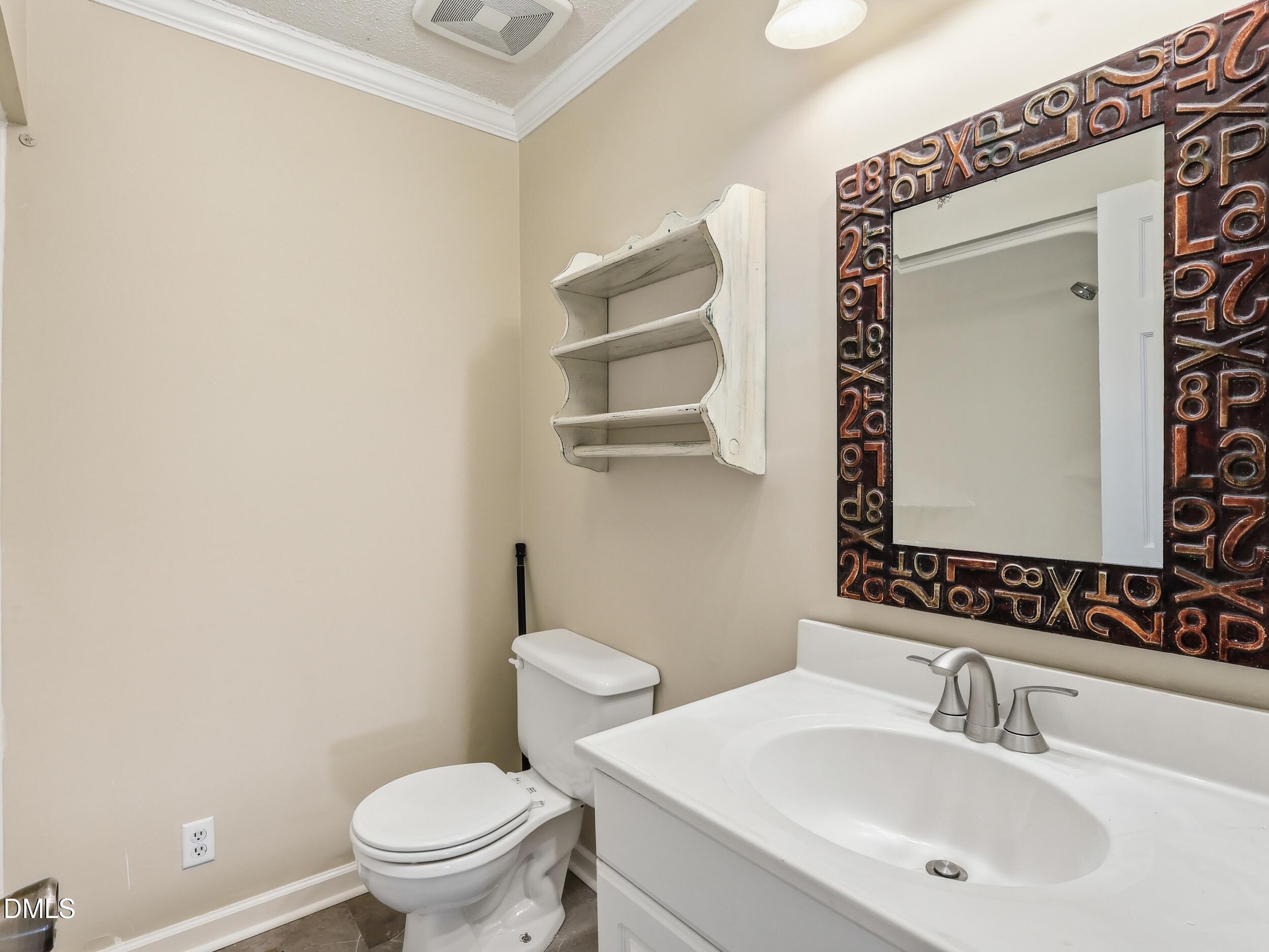 19405 Highway 210 Angier, NC 27501 - Photo 24 of 49 a bathroom with a sink a toilet and mirror