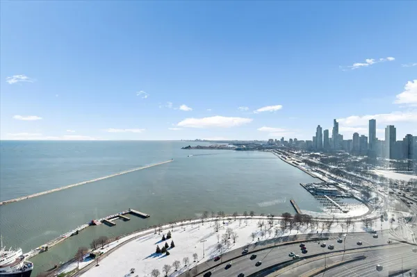 a view of a city and a lake view