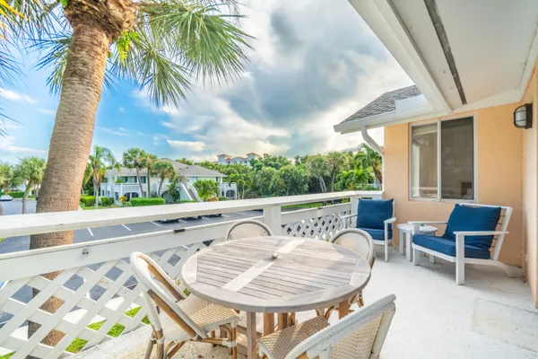 a outdoor view with a sitting space
