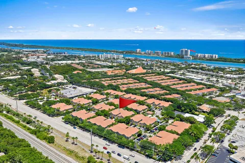 a view of city with ocean