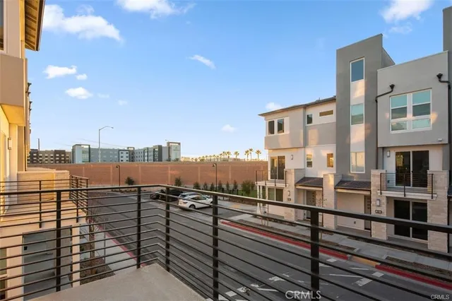 a view of a building with a street