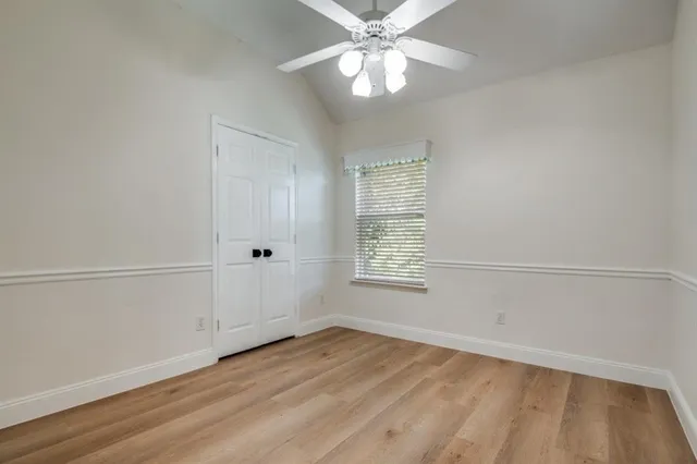 an empty room with a window