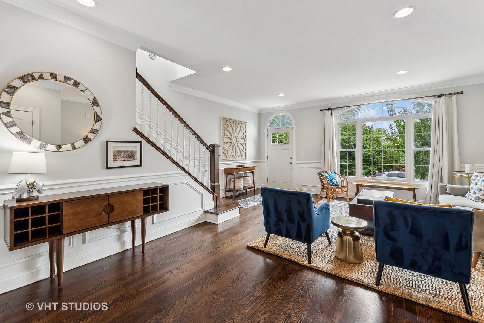 3409 North Ridgeway Avenue Chicago, IL 60618 - Photo 9 of 37 a living room with furniture and a wooden floor