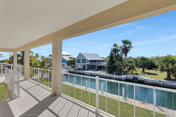 a view of a city from a balcony