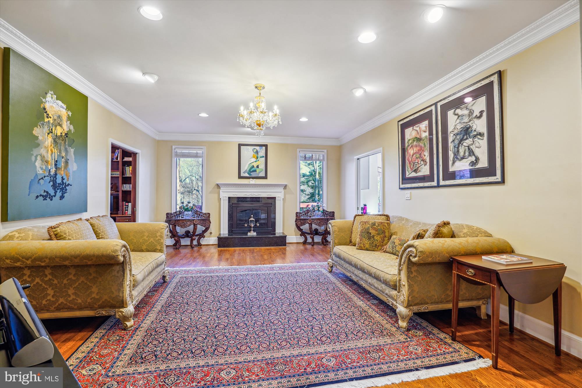 1071 Spring Hill Road McLean, VA 22102 - Photo 13 of 65 a living room with furniture and a fireplace