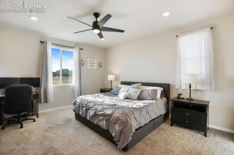 10480 Summer Ridge Drive Peyton, CO 80831 - Photo 16 of 30 a bedroom with a bed gym equipment and a window