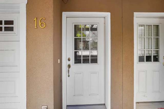 a view of front door of house